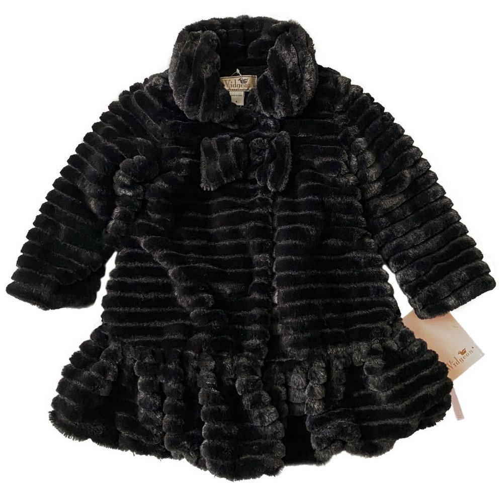 Widgeon Girls Faux Fur Bow Coat, NWT